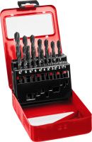 Набор сверл по металлу 1-10 мм, класс В, ЗУБР 29605-H19, сталь Р4М2, 19 штук в металлическом боксе