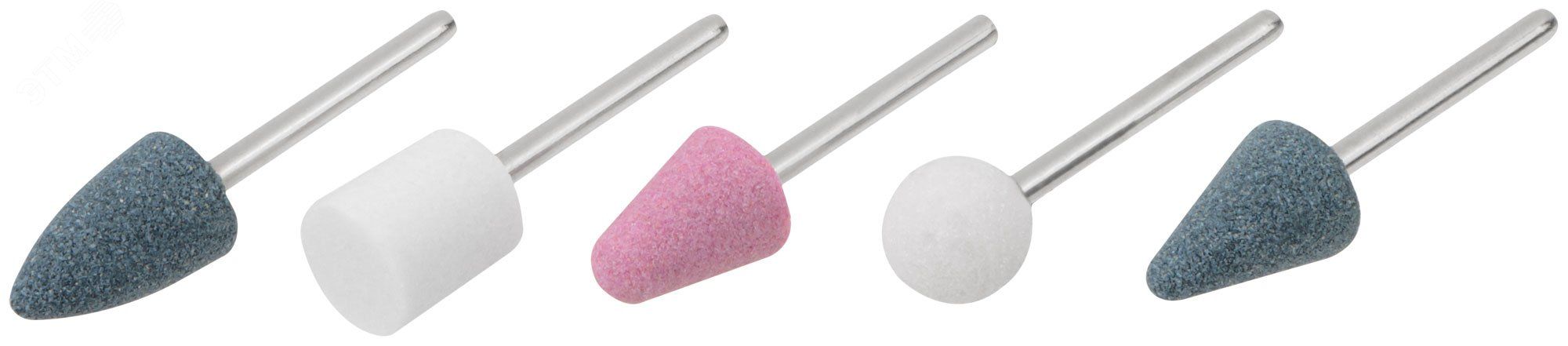 Набор абразивных шарошек по металлу FIT 36465, 5 шт - фото