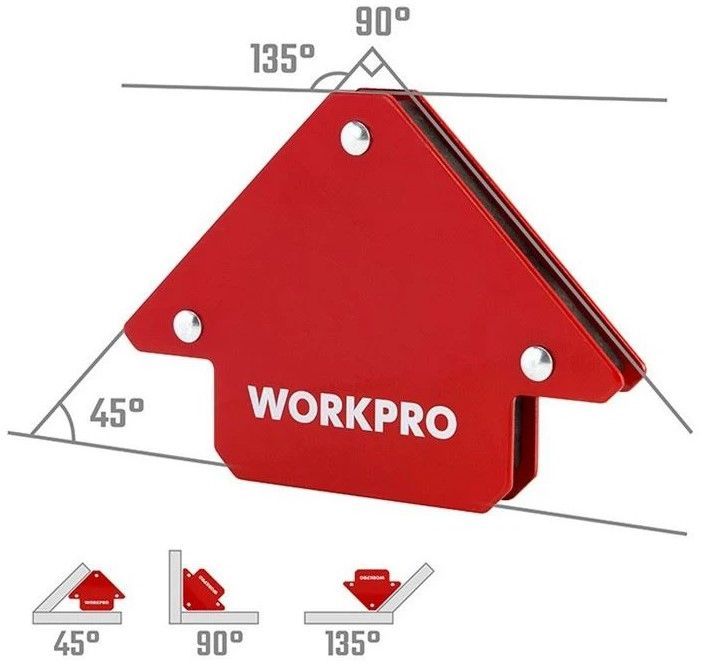 Фиксатор сварочный магнитный стрелка Workpro WP232046 - фото