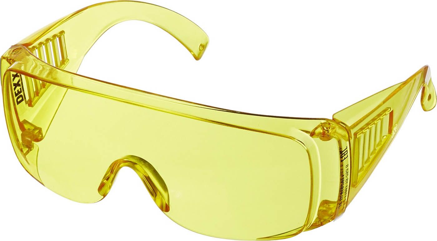Очки защитные с боковой вентиляцией жёлтые Dexx 11051 - фото