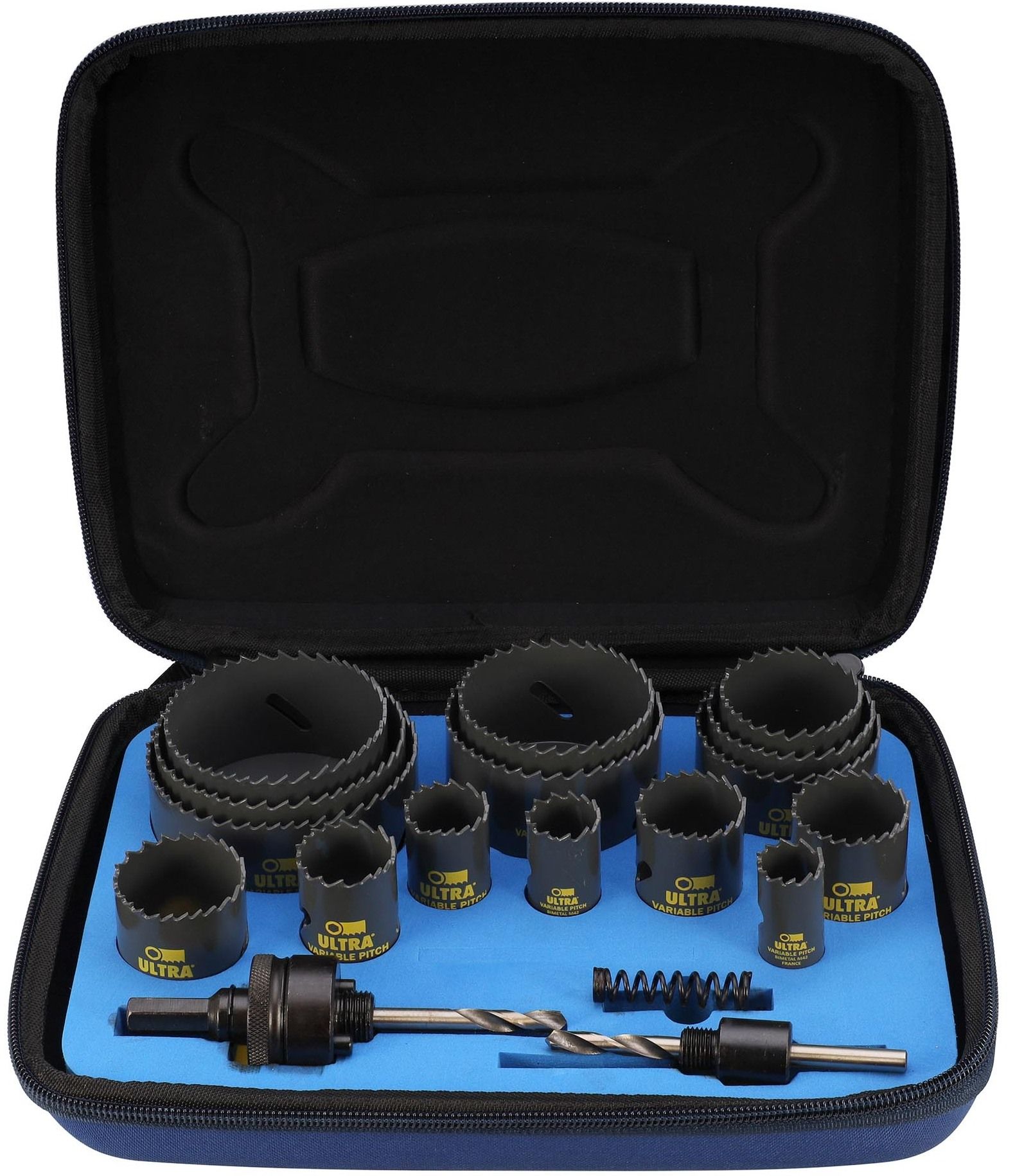 Набор коронок Bi-metall 19 - 68 мм зубья HSSE-Co8 4 - 6 TPI Ultra SC 3836R, 13 предметов - фото