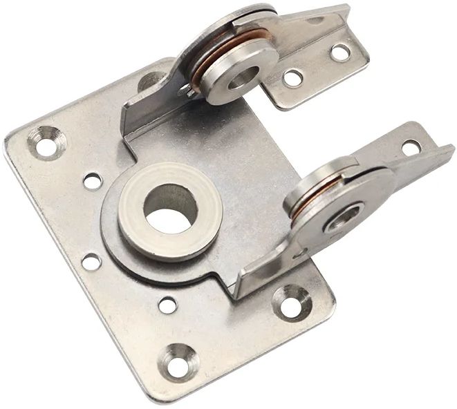 Петля двухосевая с крутящим моментом L=76 мм, нагрузка 70 кг, L349C, нержавеющая сталь А2 - фото