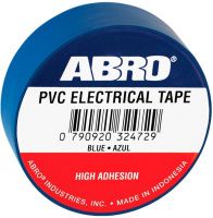 Изолента синяя 15 мм 9,1 м Abro, ПВХ