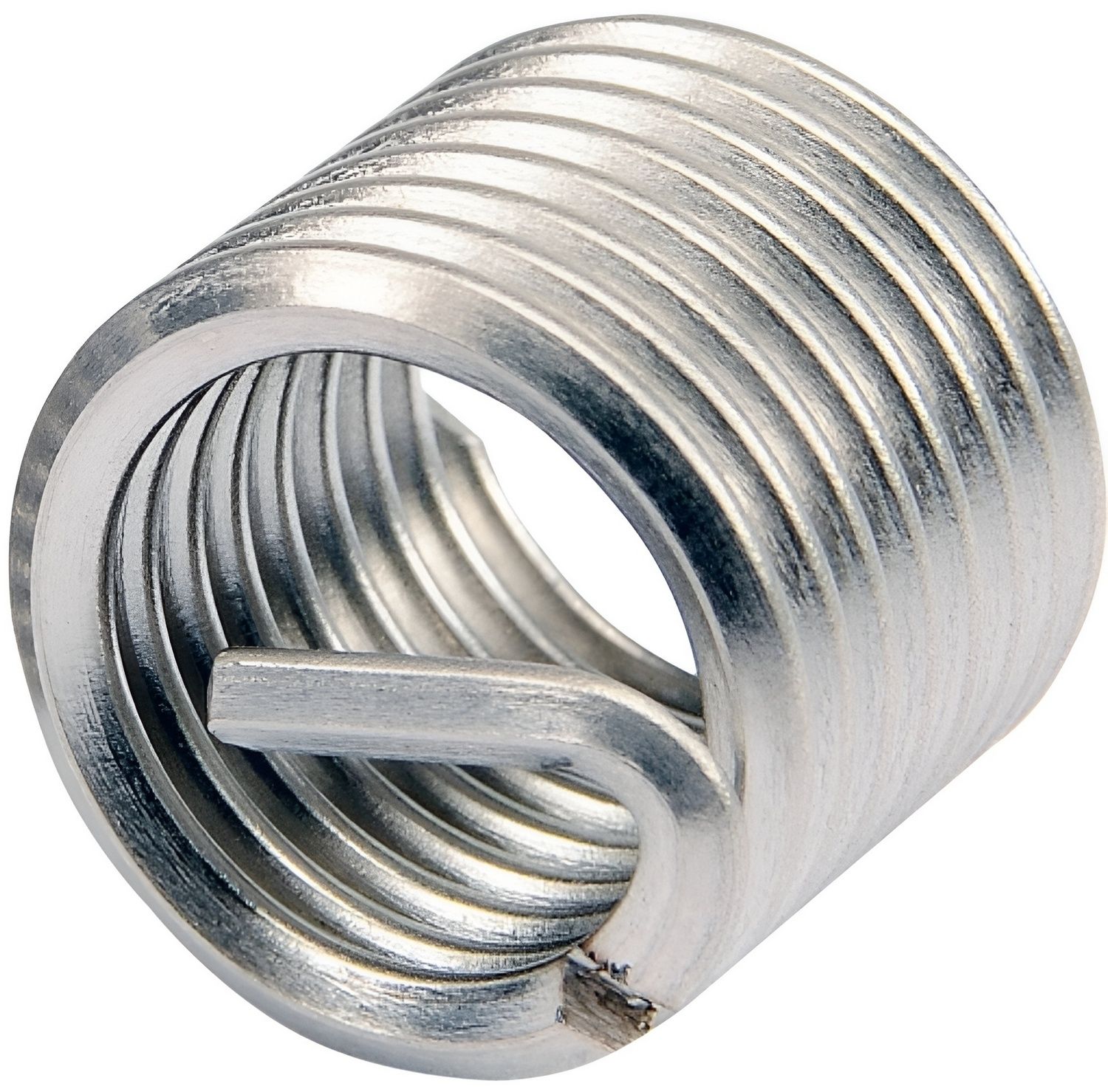 Вставка резьбовая пружинная М4х0,7 мм L=4 мм AMECOIL DIN 8140 А, нержавеющая сталь А2 - фото