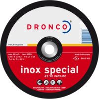 Диск шлифовальный по нержавеющей стали 230х6х22,23 мм Special Inox AS30 Dronco 3236540