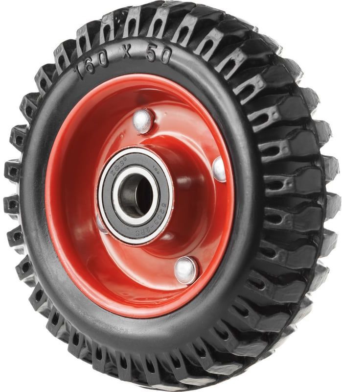 Изображение товара Большегрузное колесо 160 мм с резиновым протектором для грузового оборудования