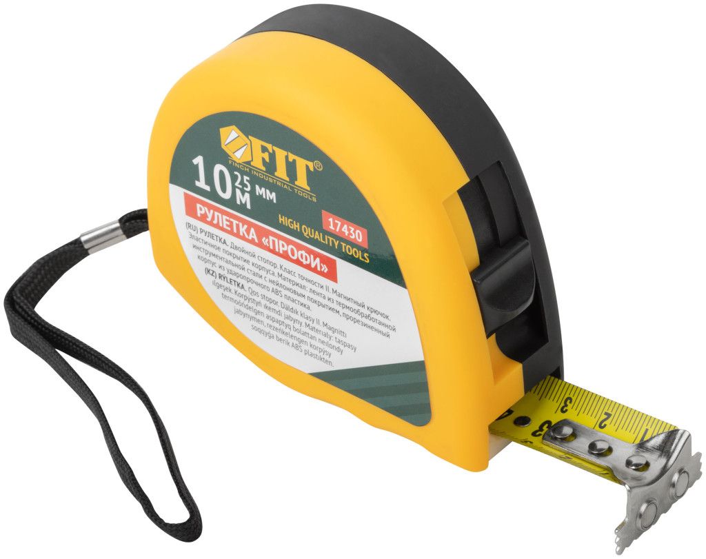 Рулетка 10 м х 25 мм FIT Профи 17430 - фото