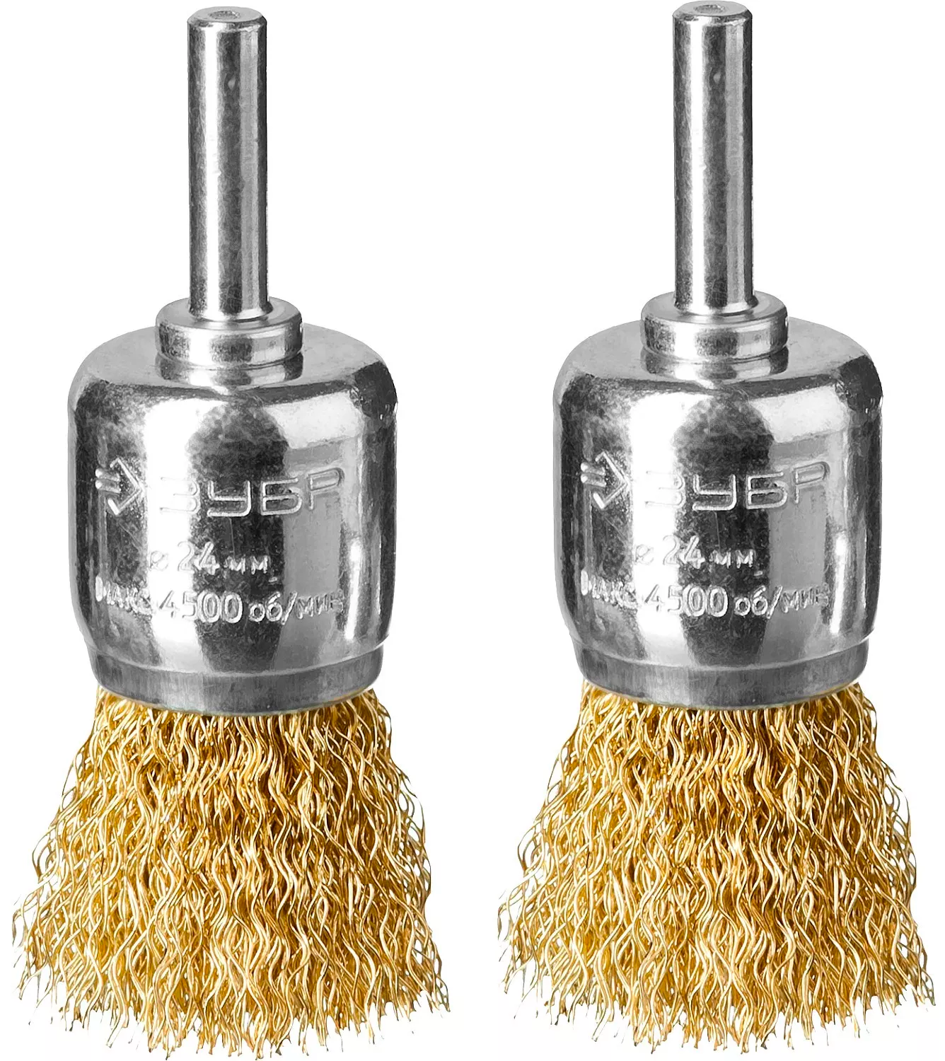 Набор щеток кистевых 24 мм для дрели Профессионал ЗУБР 35225-24-H2_z02, 2 шт - фото