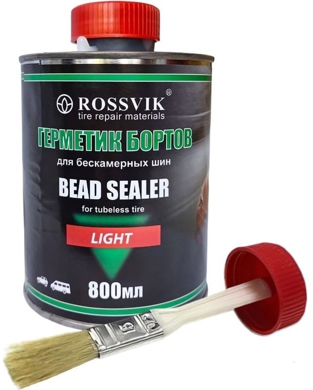 Герметик бортов шин 800 мл Rossvik Light GB.08.X.L, банка с кистью - фото