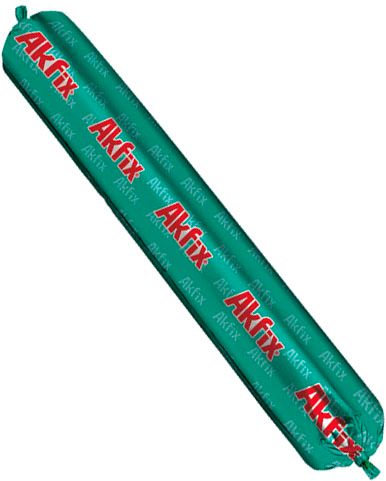 Герметик полиуретановый 600 мл P645 в тубе AKFIX AA653, черный - фото