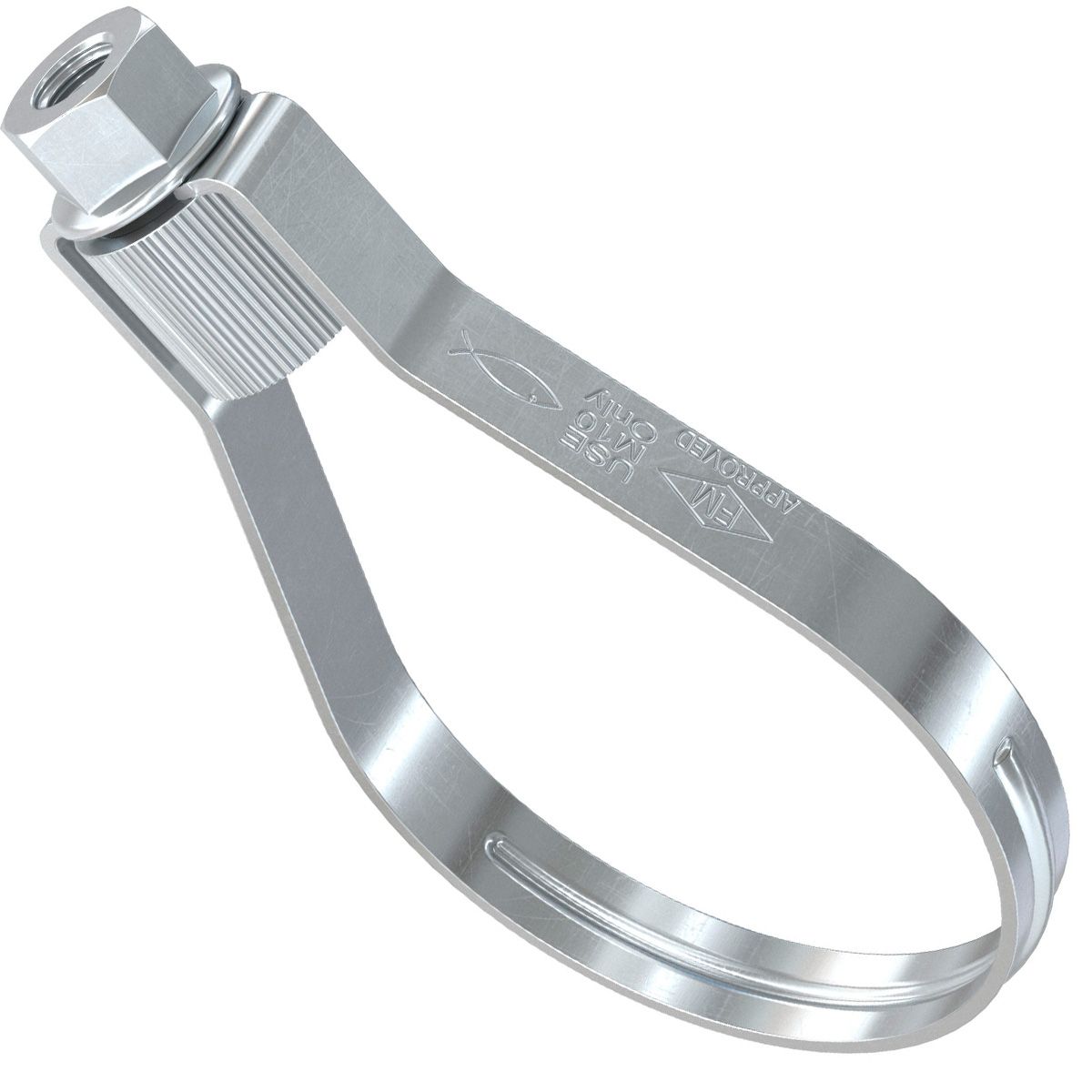 Хомут спринклерный петлевой Fischer FRLH, оцинкованная сталь - фото