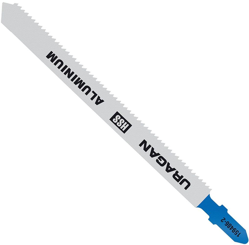 Полотна по алюминию T318B для электролобзика 110х2 мм Uragan 159486-2_z02, сталь HSS, 2 шт - фото