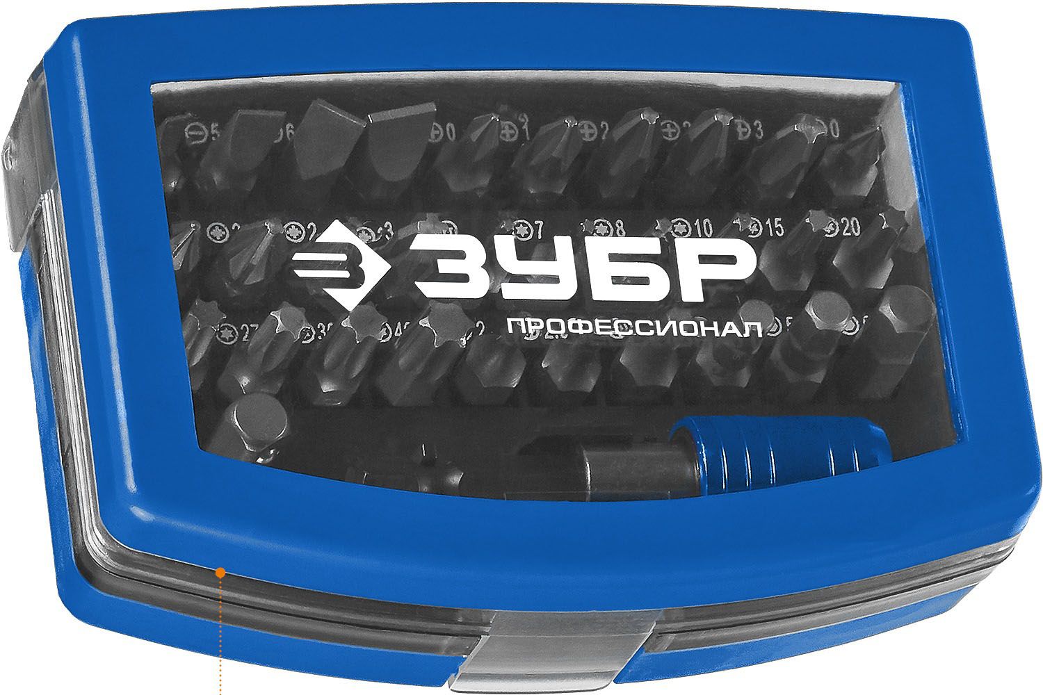 Набор бит с адаптером "ПРО-32" в боксе ЗУБР 26394-H32, CR-Mo, 32 предмета - фото