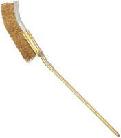 Щетка-мини гофрированная ручная изогнутая 250 мм FIT 38449, латунированная сталь