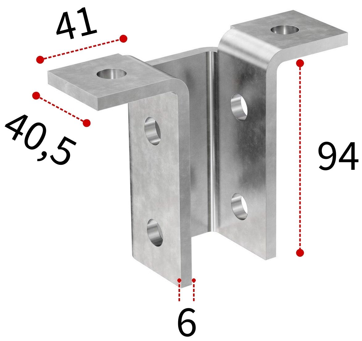 Соединительный уголок для профиля FUS Fischer FUF 8T 537590, горячеоцинкованная сталь - фото