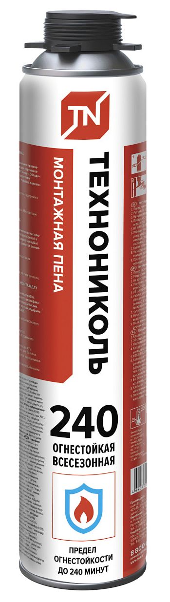 Пена монтажная огнестойкая 240 Professional 1000 мл Технониколь TN528380 - фото