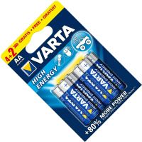 Батарейки щелочные AA Varta High Energy, 4+2 шт в блистере