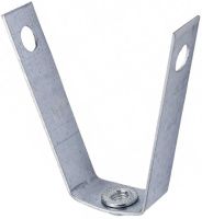 Кронштейн V-образный высотой 100 мм c гайкой М8 для профнастила, оцинкованная сталь