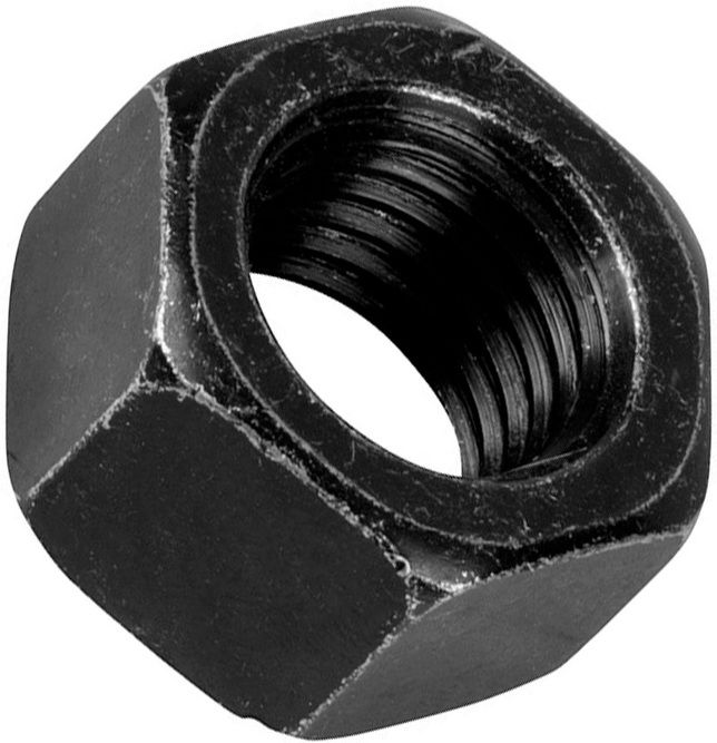 Гайка высокопрочная с мелкой резьбой DIN 934, класс прочности 8, оксидированная - фото