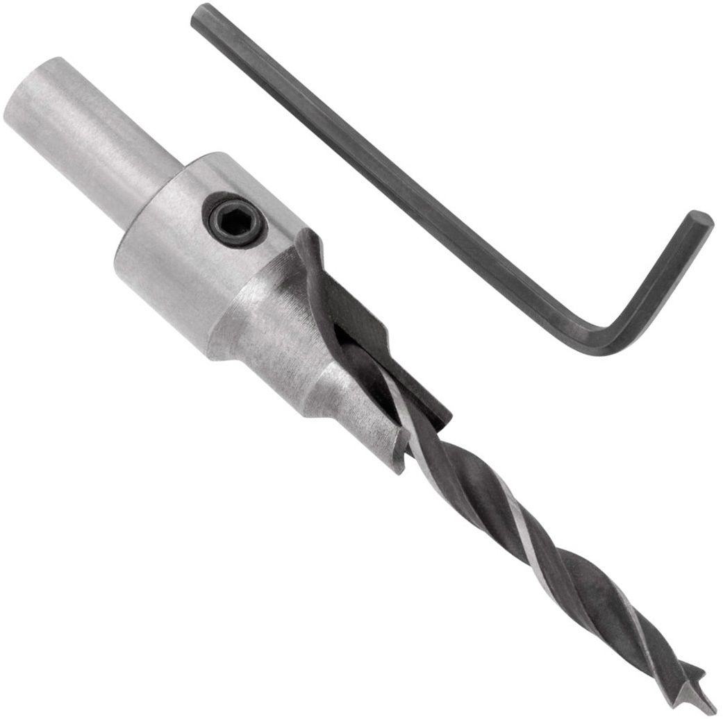 Сверло с зенкером и с ключом HEX для конфирматов (мебельных стяжек) ц/х FIT - фото