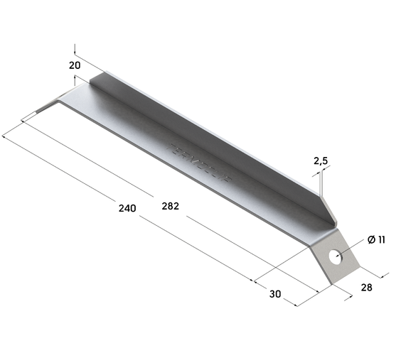 Опора усиливающая 45° 28 L240 2,5F2 TERMOCLIP - фото