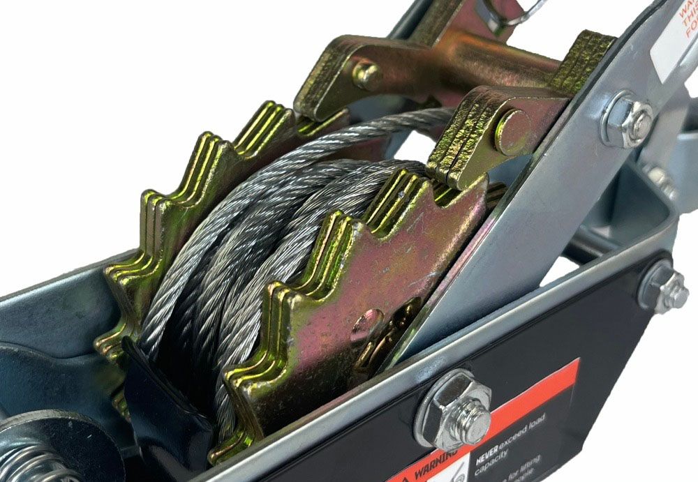 Лебедка рычажная гаражная CP 2001, 2 т, канат 2,5 м, одинарный храповый механизм HITCH SZ073184 - фото