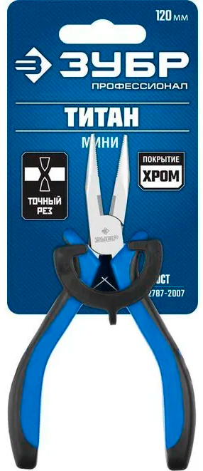 Мини-тонкогубцы 120 мм Титан ЗУБР 22170-3 - фото
