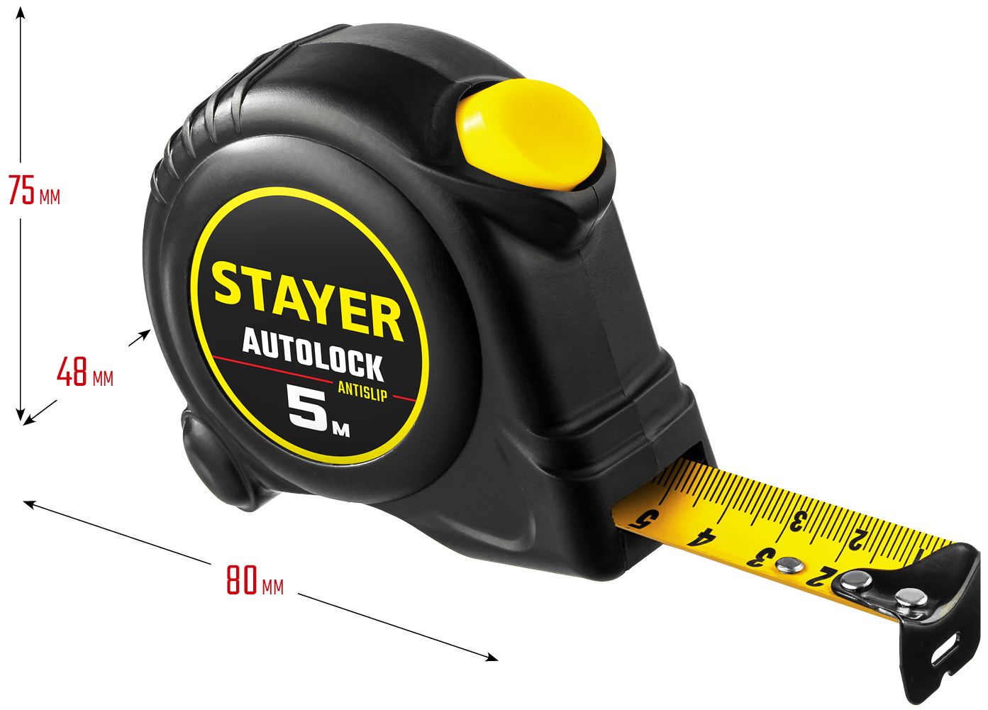 Рулетка измерительная с автостопом Stayer Autolock - фото