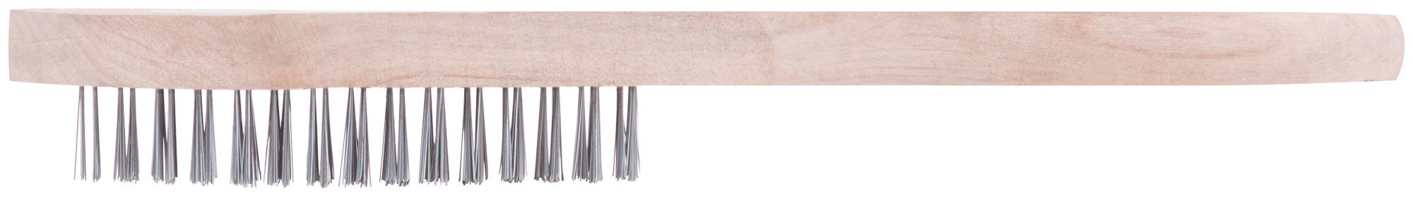 Щетка проволочная стальная с деревянной ручкой, 6 рядов, 280 мм FIT 38406 - фото
