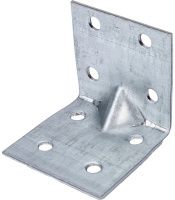 Уголок крепежный усиленный 40х40х2 мм KUU, оцинкованная сталь