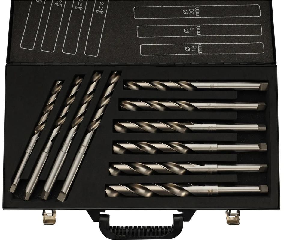 Набор сверл по металлу 14-23 мм HSSE-Co5 135° DIN 345 H-Tools PRO 204001EHT, 10 шт - фото