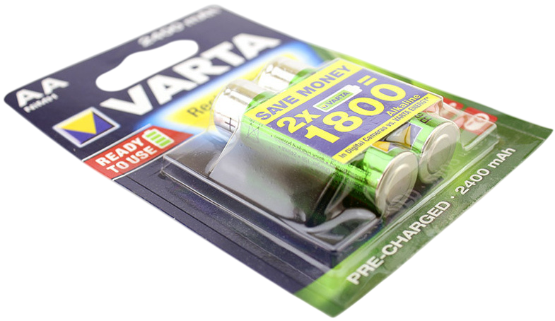 Аккумуляторы AA 2400 мАч Varta Rechargeable R2U 56756101402, в блистере 2 шт - фото
