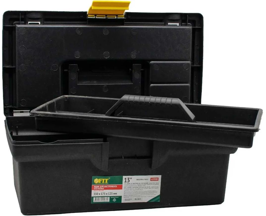 Ящик для инструмента пластиковый 13" 330x175x125 мм FIT 65500 - фото