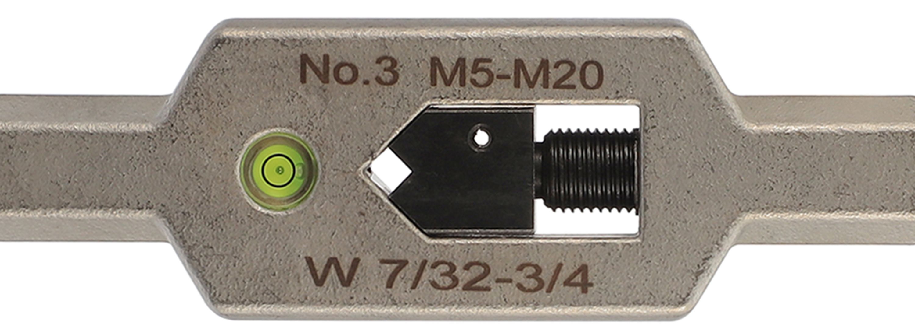 Вороток для метчиков с уровнем №3 M5-M20 (4,9-12,0 мм) 370 мм Inox DIN 1814 H-Tools 08802060 - фото
