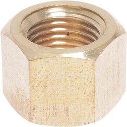 Гайка приемной трубы ВАЗ М10х1х17 мм Kral KR-3034, латунь - фото