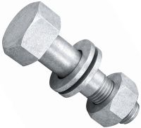 Болтокомплект ГОСТ 32484.3 (болт + гайка + 2 шайбы), класс прочности 10.9 HR, цинк-ламельное покрытие
