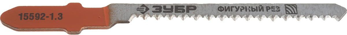 Полотна по дереву T101AO для электролобзика 50х1,4 мм, фигурный рез ЗУБР 15592-1.3_z02, У8А сталь, 2 шт - фото