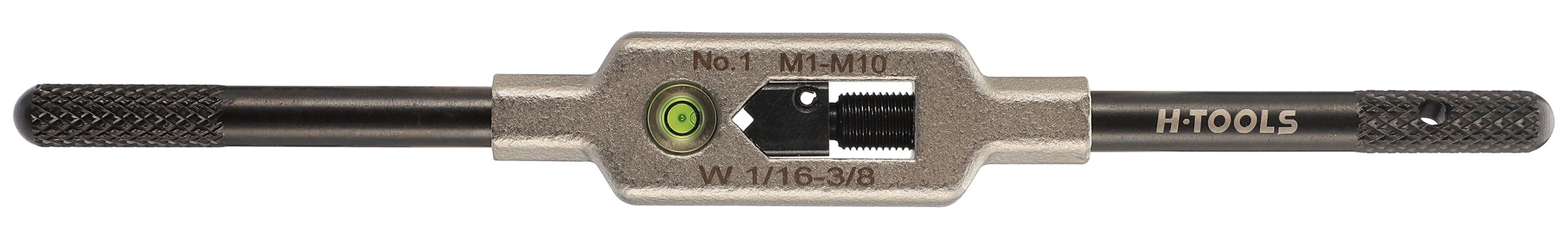 Вороток для метчиков с уровнем №1 M1-M10 (2,0-6,3 мм) 175 мм Inox DIN 1814 H-Tools 08802030 - фото