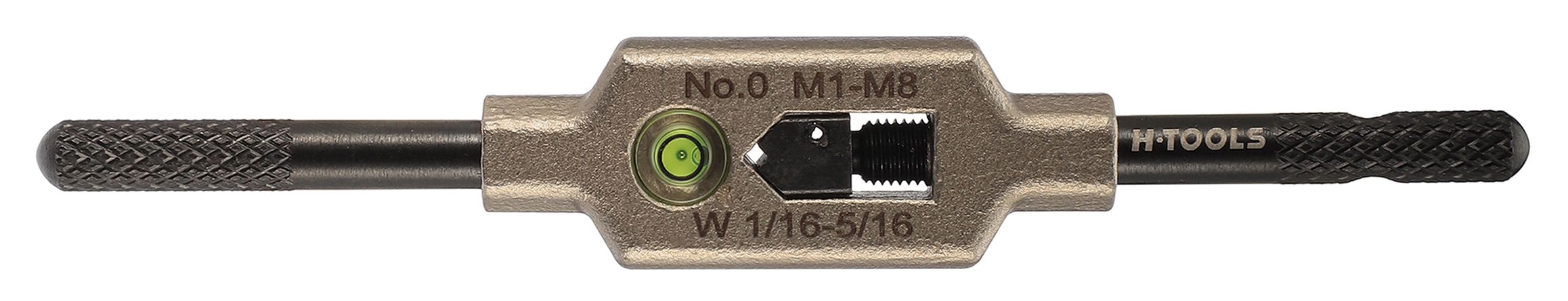 Вороток для метчиков с уровнем №0 M1-M8 (2,0-5,0 мм) 125 мм Inox DIN 1814 H-Tools 08802020 - фото