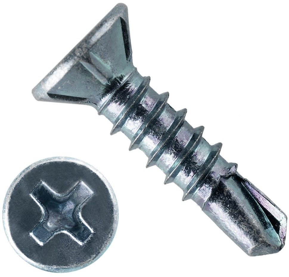 Изображение товара Саморез оконный со сверлом 3,9х38 мм под автомат, белый цинк Изображение товара Саморез оконный со сверлом 3,9х38 мм под автомат, белый цинк