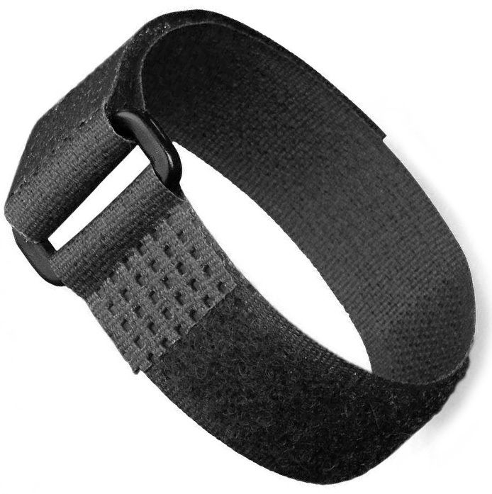 Кабельная стяжка-липучка на велкро-основе с пряжкой 20х450 мм КСВ-П Fortisflex 75045, чёрная - фото