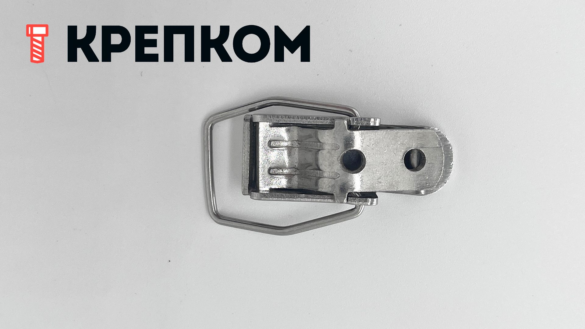 Замок-защелка лягушка L=46 B46C, нержавеющая сталь  - фото