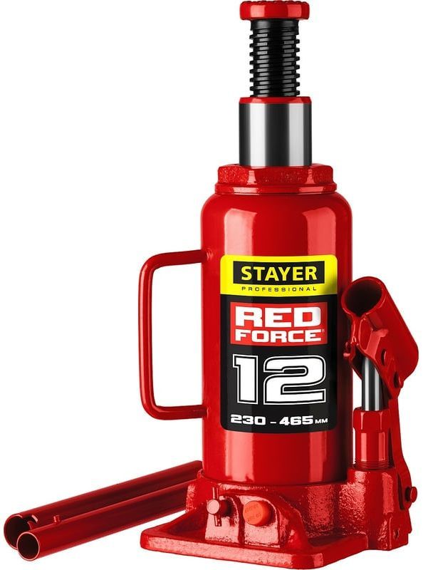 Домкрат гидравлический бутылочный 12 т 230-465 мм Stayer Red Force 43160-12_z01 - фото