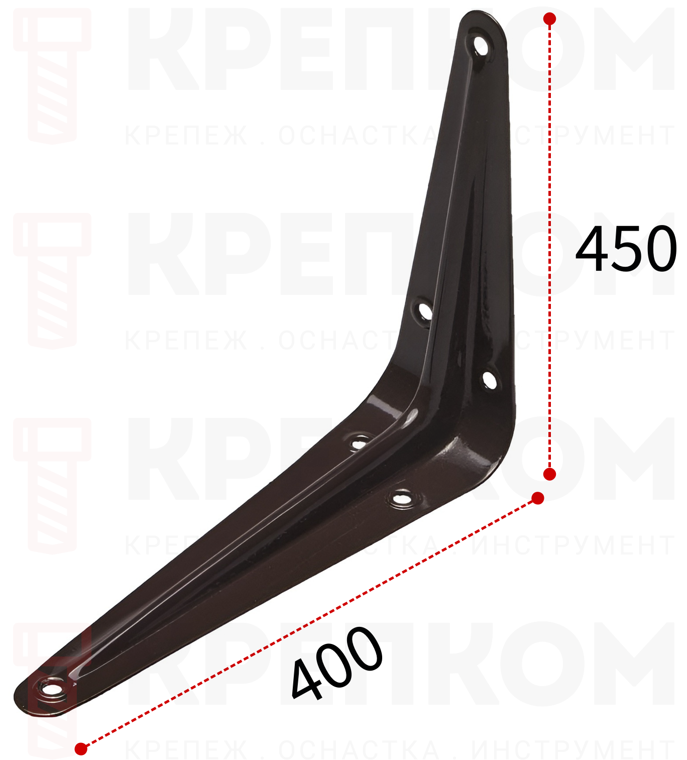 Кронштейн Amig 450х400 (коричневый) - фото