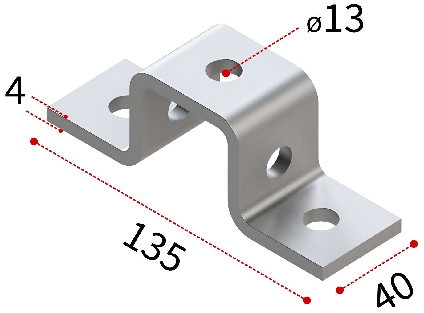 Скоба для профилей 41х41 4F5 TERMOCLIP - фото