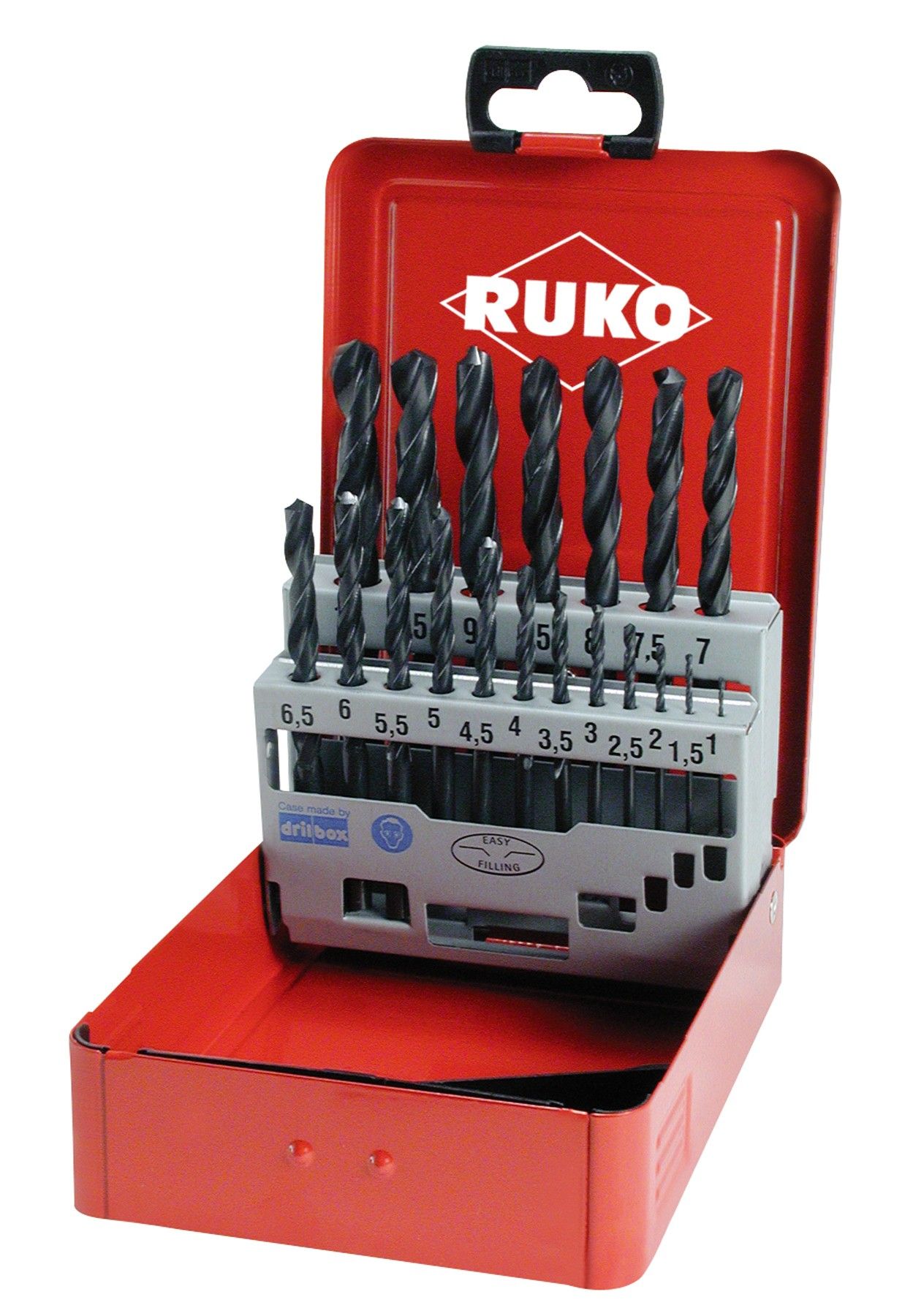 Изображение товара Набор сверл по металлу RUKO 19 шт HSS-R DIN 338 Германия