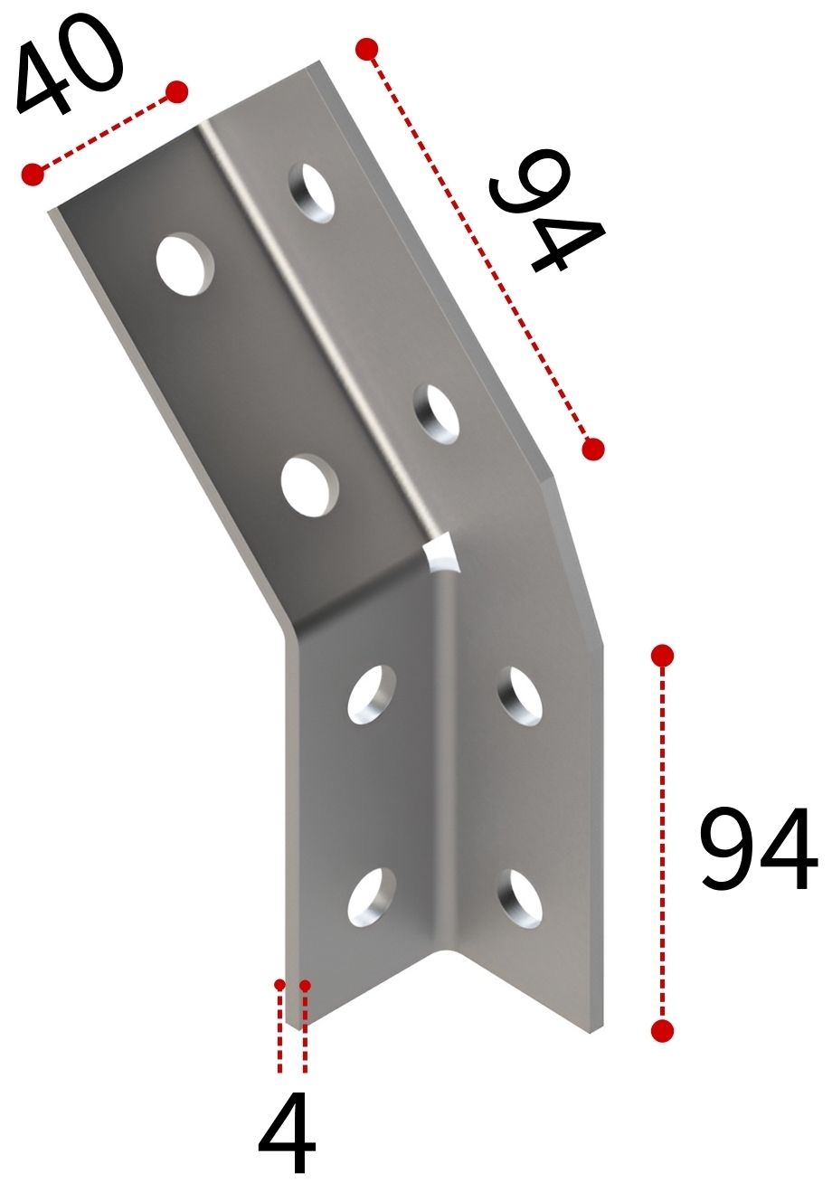 Угол универсальный 135° 38-41 4F8 TERMOCLIP - фото