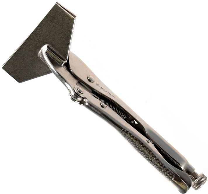 Клещи зажимные 250 мм плоские широкие губки с фиксацией ЗУБР 22515, Cr-V - фото