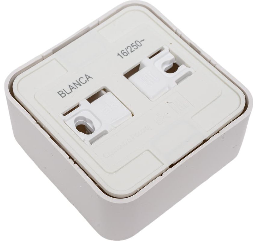 Розетка белая 1-м. СП 16А IP20 250В без заземления Blanca Systeme Electric SE BLNRA001111 - фото