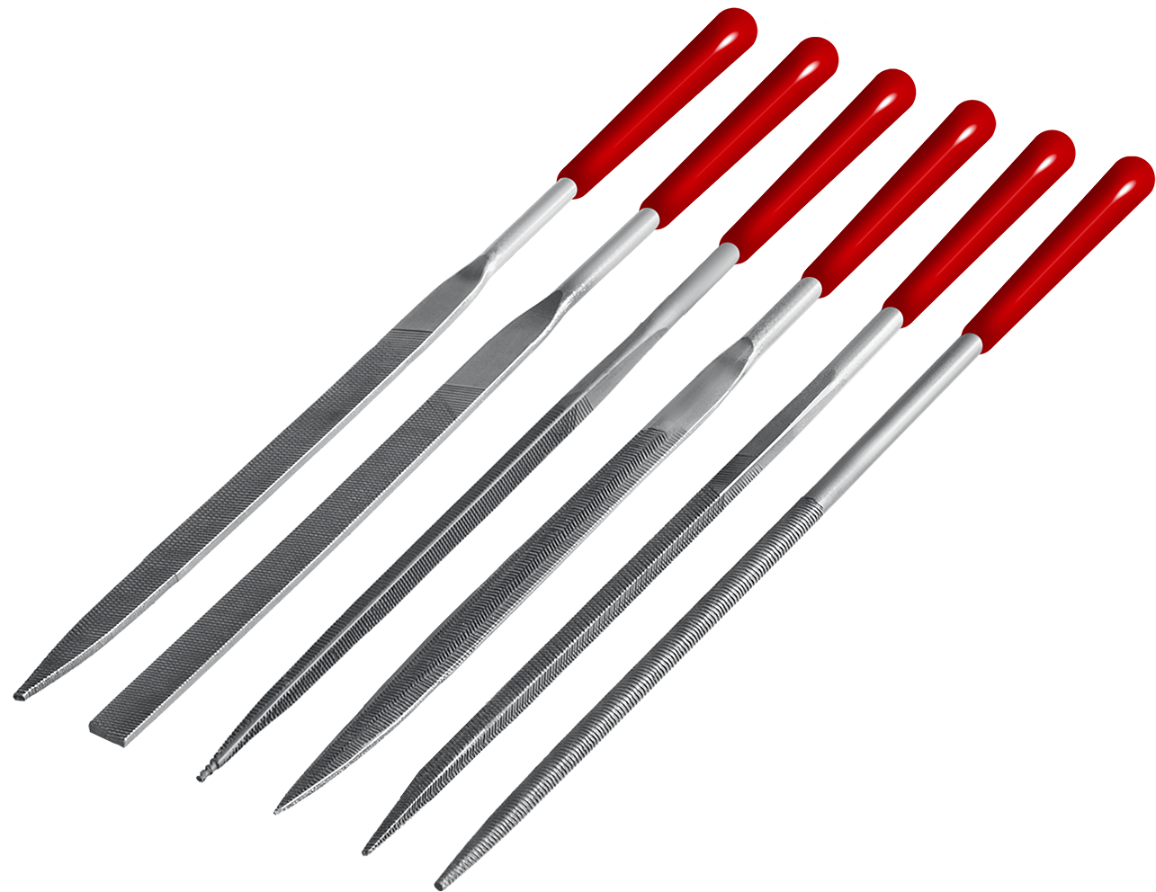 Набор надфилей с ручками 140 мм ЗУБР 16014-H6, 6 шт - фото